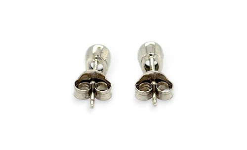 0.62ct Aquamarine & 9ct White Gold Stud Earrings 0.8g
