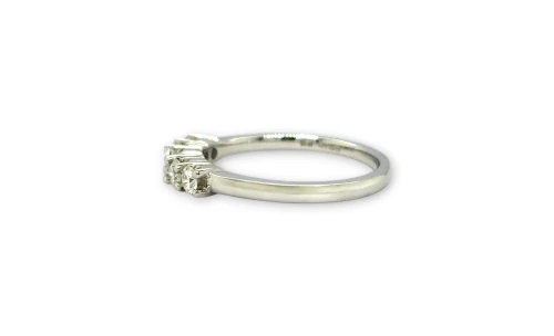 0.50ct Natural Diamond &n 18ct White Gold 5 Stone Eternity Ring 3.2g