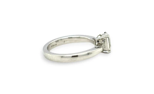 0.87ct Natural Diamond & 18ct White Gold Solitaire Ring 4.4g