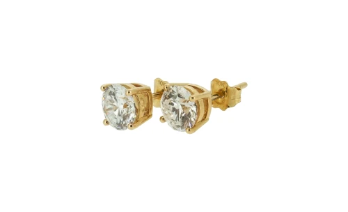 2.00ct Lab Grown Diamond  & 9ct Yellow Gold Stud Earrings 1.8g