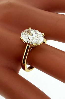 3.06ct Lab Grown Diamond & 18ct Gold Solitaire 5.1g