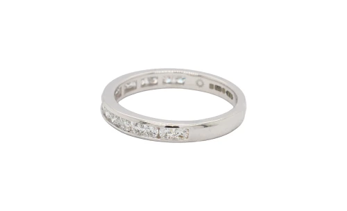 0.60ct Lab Grown Diamond & 9ct White Gold 3.0mm Wedding/Eternity Band 2.5g