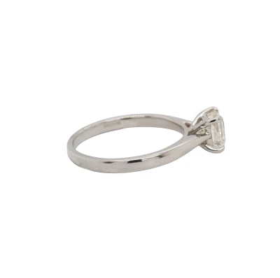 0.75ct Natural Diamond & Platinum Solitaire Ring 4.4g