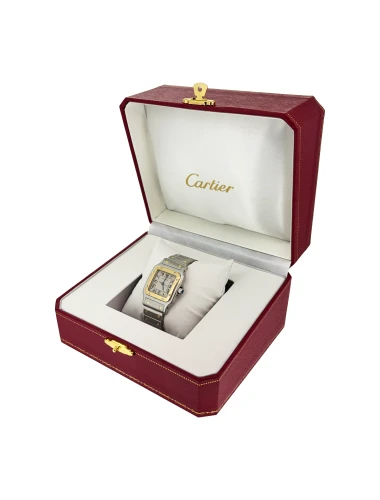 Cartier 29mm Santos Galbee - 18ct Gold & Stainless (Steel Circa 2010) Model: 1566