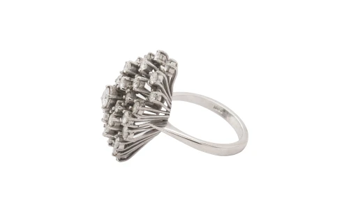 3.50ct Natural Diamond & 18ct White Gold Dress Ring 9.67g