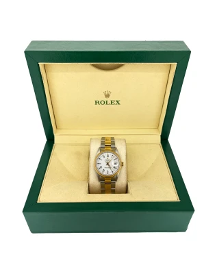 Rolex 34mm Oyster Perpetual Date- 18ct Gold & Stainless Steel 1995 Box & Papers
