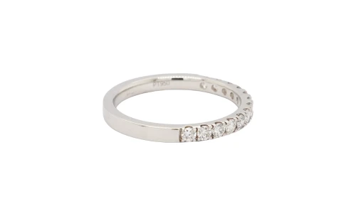 0.46ct Natural Diamond & Platinum Eternity/Wedding Band 3.2g