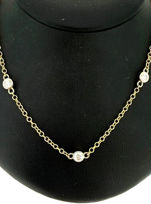 1.75ct Diamond & 18ct Gold Chain 7.5g 16inch