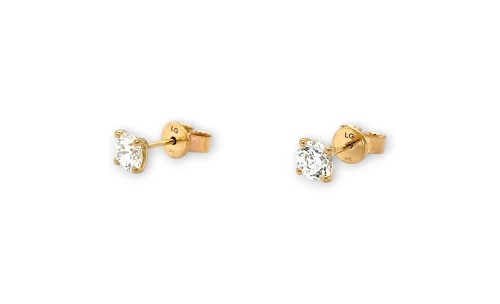 1.44ct Lab Grown Diamond & 9ct Gold Solitaire Stud Earrings 1.12g