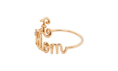 0.04ct Natural Diamond & 18ct Rose Gold FREEDOM Ring 1.87g