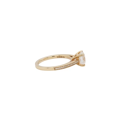 2.06ct Lab Grown Diamond & 9ct Yellow Gold Solitaire Ring  2.9g Size:M