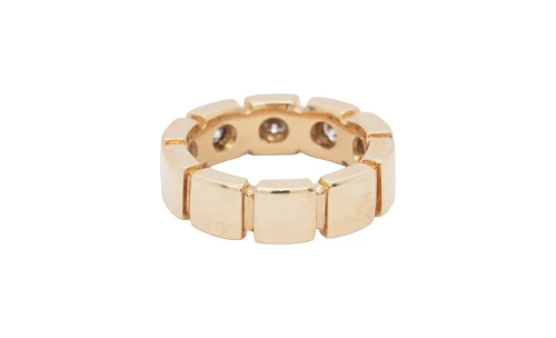 0.75ct Diamond & 9ct Rose Gold 6mm Section Band 9.2g