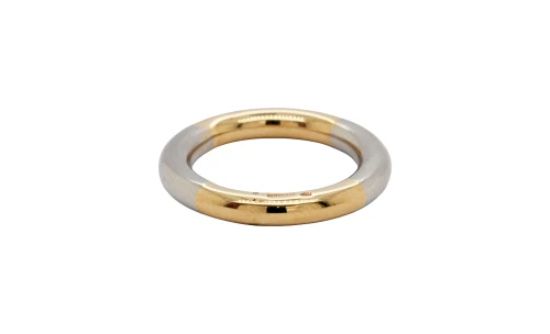Platinum & 9ct Gold 3.5mm BESPOKE Halo Wedding Band 9.8g