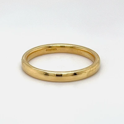 18ct Yellow Gold 2.5mm Court Wedding Band 3.0g