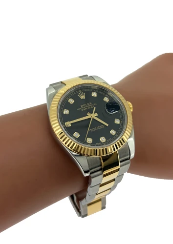 Rolex 41mm Datejust DIAMOND Dial -18ct Gold & Stainless Steel (2018 Box & Papers) Model: 126333