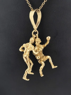 Double Boxer Pendant- Solid 9ct Gold 19.6g