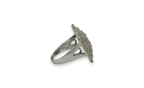 2.60ct Natural Diamond & 9ct White Gold Dress Ring 10g