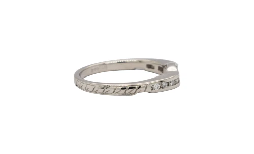 0.41ct Natural Diamond & Platinum Eternity/Wedding Curved Band ( shape to fit) 4.46g