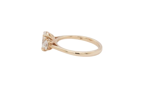 1.66ct Lab Grown Diamond & 9ct Gold Trilogy Ring 2.8g Size M