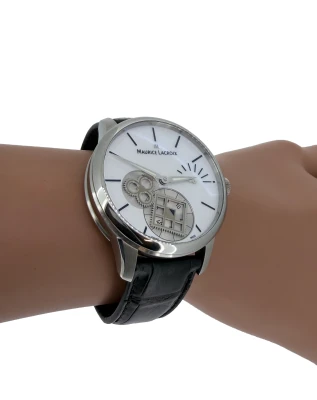 Maurice Lacroix 43mm Square Wheel (2018 Box & Papers) Stainless Steel & Leather