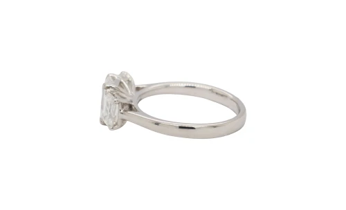 2.06ct Lab Grown Diamond & Platinum Trilogy Ring 5.7g Size M