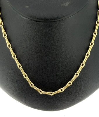 9ct Gold 2.6mm Fancy Linked Chain 17.5g 23.5Inch