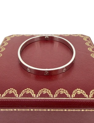 Cartier Love Bangle - 18ct White Gold (SIze 20) 2018 Original Box & Papers 39.5g