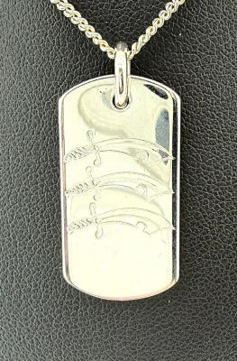 Essex Regiment - Sterling Silver Dog Tag 8.4g ( 30 x 15 x 2.0mm )