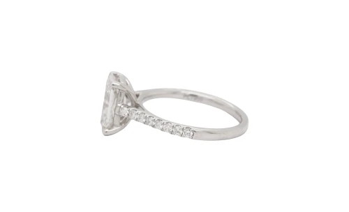 2.37ct Lab Grown Radiant Cut Diamond & Platinum Solitaire Ring 4.3g