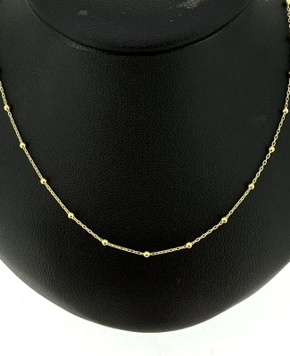 9ct Gold 1.8mm Fancy Ball Chain 18 Inch