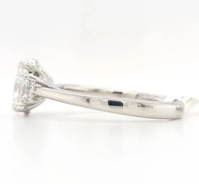 1.67ct Lab Grown Diamond & Platinum Trilogy Ring 5.3g Size M