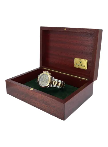 Rolex 40mm Daytona Cosmograph Slate Grey (2003 Box & Papers) 18ct Gold/Stainless Steel Model:116523