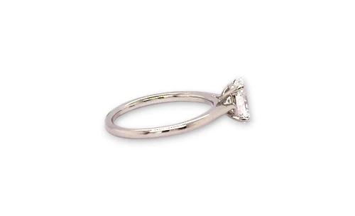1.00ct Lab Grown Diamond & 9ct White Gold Solitaire Ring 2.09g