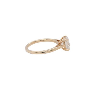 3.06ct Lab Grown Diamond & 18ct Gold Solitaire Ring 5.1g
