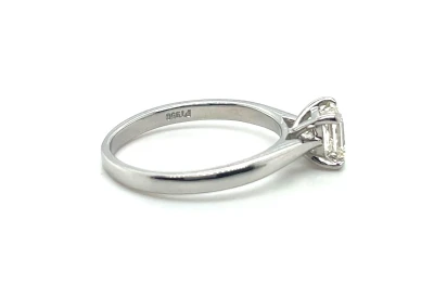 0.75ct Natural Diamond & Platinum Solitaire Ring 4.4g