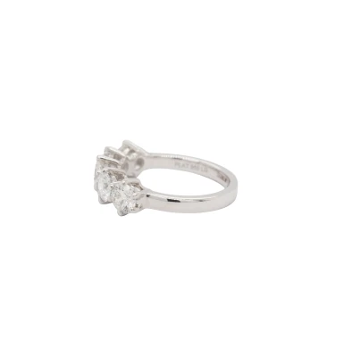2.01ct Lab Grown Diamond  & Platinum 5 Stone Eternity Ring 5.6g Size : L