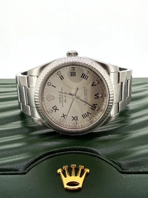 Rolex 36mm Airking DIAMOND DIAL Stainless Steel 2007 Box & Papers Model: 114234