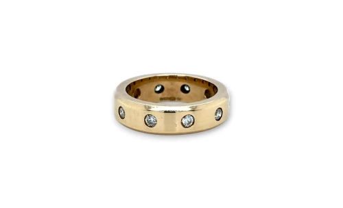 0.50ct Natural Diamond & 9ct Rose Gold 5.5mm Wedding Band 8.42g