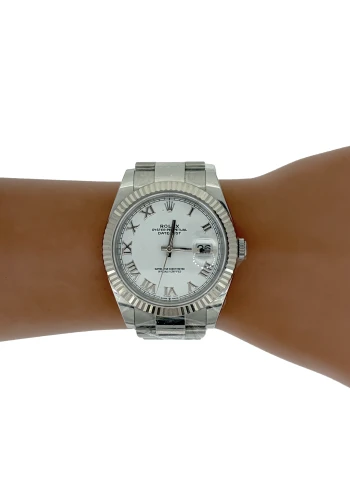 Rolex 41mm DateJust - 18ct White Gold & Stainless Steel 2021 Box & Papers - Model 126334