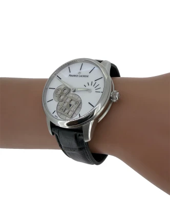 Maurice Lacroix 43mm Square Wheel (2018 Box & Papers) Stainless Steel & Leather