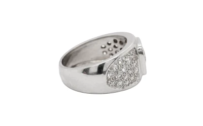 1.30ct Natural Diamond & 18ct White Gold Dress Ring 9.74g