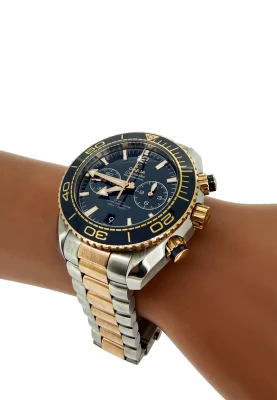 Omega 46mm Seamaster Planet 18ct Gold & Stainless Steel 2016 Box & Papers