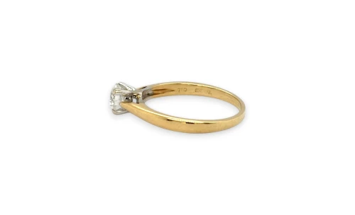 0.63ct Natural Diamond (D/VVS)  & 18ct Gold Solitaire Ring 2.73g