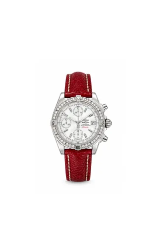 Breitling 39mm Cockpit Automatic -Diamond Bezel (2011 Box & Papers) Stainless Steel & Leather - Model: A13358