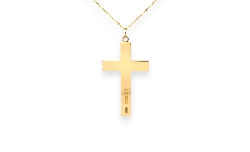 9ct Gold Cross Pendant (35.5 x 20.0 x 1.0mm) 2.45g