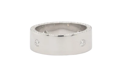 2.40ct Natural Diamond & Platinum 8.5mm Gents Band 24.93g