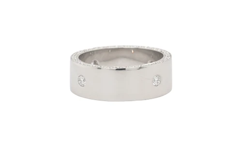 2.40ct Natural Diamond & Platinum 8.5mm Gents Band 24.93g