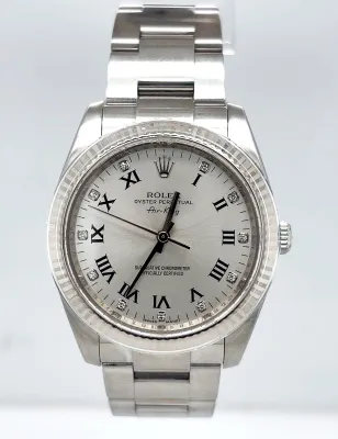Rolex 36mm Airking DIAMOND DIAL Stainless Steel 2007 Box & Papers Model: 114234