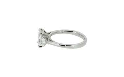 1.99ct Lab Grown Diamond & Platinum Trilogy Ring 5.6g Size M