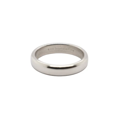 Platinum 4.5mm Slight Court Wedding Band -by Tiffany & Co 9.85g